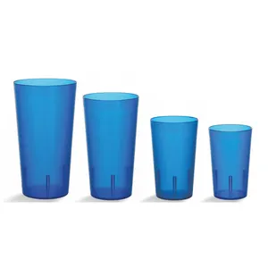 कैंटीन सस्ता बनावट वाला कप ग्लास स्टैकेबल फ्रॉस्टेड कप रंगीन प्लास्टिक कप बुनाई