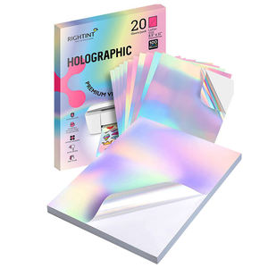 Özel markalaşma için su aktif yapıştırıcı ile A4 özelleştirilmiş baskı Hologram su geçirmez Polyester yapışkan çıkartmalar - Product Image 3