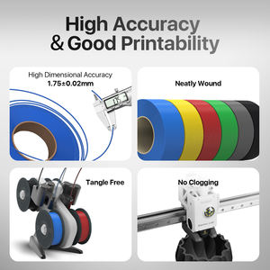 <span class=keywords><strong>Filament</strong></span> <span class=keywords><strong>PLA</strong></span> standard certifié Magforms pour imprimante 3D, <span class=keywords><strong>gris</strong></span> foncé, bleu, vert, jaune, rouge, 1,75 mm, rouleau de 1 kg - Product Image 4