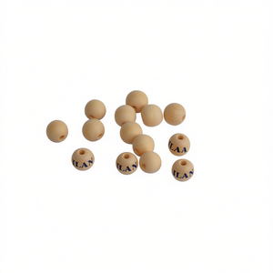 Perline in legno Ilan 14 mm con foro grande per artigianato e creazione di gioielli - Product Image 2