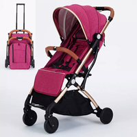 Poussette pliable légère pour enfants, chariot de voyage, poussette bébé, landau, pliage à une touche