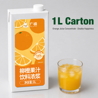 Concentré de jus d'orange 1L, base de jus de fruits concentré à 75% de jus, pour les magasins de bubble tea, les cafés, les boissons