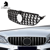Grille de pare-chocs avant ABS Type GT Grille de calandre avant de voiture pour Mercedes Benz classe C W205 2014-2018