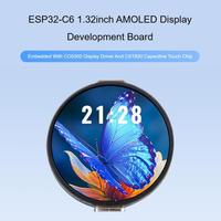 Carte de développement d'affichage tactile rond AMOLED de 1,32 pouce WAVESHARE ESP32-C6