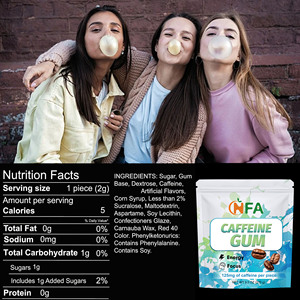 Buy Bulk High Quality Caffeine Gum Excellent Source of Energy for <b>Your</b> Workout and Calm Balanced Mood Steady Mental Energy Gum - Product Image 2