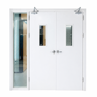 Porte coupe-feu en acier de haute qualité pour bâtiment commercial, design moderne, prévention incendie pour hôtel