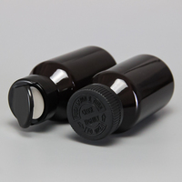 Flacon en plastique PET noir écologique à prix abordable pour capsules et pilules de suppléments vitaminiques