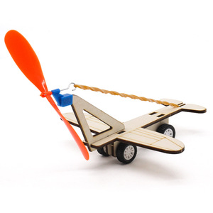 Avion en bois à friction avec hélice à élastique pour enfants, modèle éducatif STEM, DIY, 8 à 13 ans, unisexe - Product Image 1