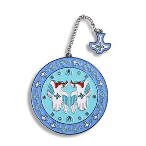 Fashion Design Printed Bird Simple <b>Small</b> Metal Mini <b>Mirror</b> Personalized Compact <b>Mirror</b> with PU Pouch - Product Image 4