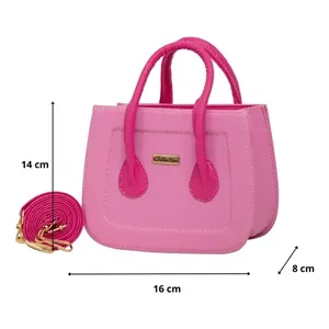 Bolso Cruzado Liz Rosa Fana, Estilo Vintage, Asa Única, Forro de PU Impermeable, Moderno para Damas, Cierre de Cremallera, Invierno - Product Image 3