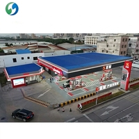 Cubierta para Gasolinera de Gran Tamaño, Fabricada a Medida, con Estructura de Acero Resistente a la Intemperie, Cubierta Personalizada para Gasolinera