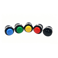 Interrupteur à bouton-poussoir momentané à réinitialisation automatique R13-507 16MM avec LED rouge/verte/bleue, montage sur panneau, couleurs rouge, noir, blanc, jaune, vert, bleu