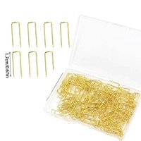 17 mm, 100 pièces, épingles en métal en forme de U, aiguilles droites pour la couture, la fabrication de bijoux et les fournitures de couture pour tissus