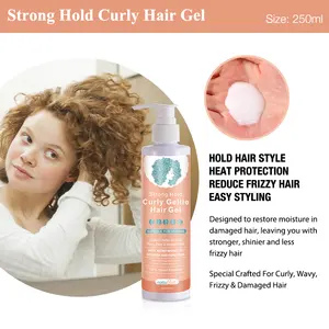 Vente en gros personnalisé Logo naturel enfants Arfican ensemble de soins pour les cheveux bouclés beurre de karité laisser dans les cheveux tresse gel coiffant