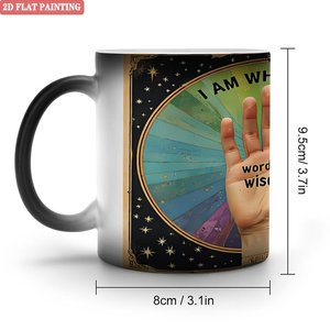 Mug magique Heat Reveal, noir givré, 11 oz, en céramique, avec design changeant de couleur, pour cadeau de la Saint-Valentin - Product Image 1