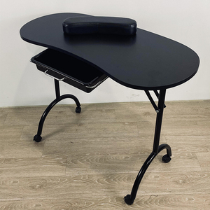 Mobilier de Salon de <span class=keywords><strong>Manucure</strong></span> Portable Pliant : Ensemble <span class=keywords><strong>Table</strong></span> et Chaise avec Cale-Main - Product Image 2