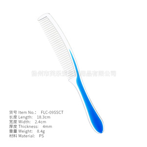 Two Color Hard Rubber Comb Rectangle 4mm Thickness Travel Portable Hotel Amenities - Product Image 4