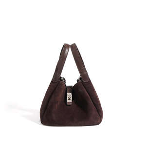 Sac à main mini personnalisé avec logo, élégant sac à main d'hiver en daim pour femme - Product Image 5