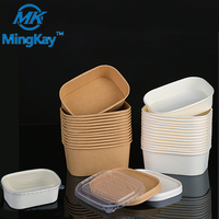 TERRAX Conteneur rectangulaire d'usine chinoise en plastique biodégradable gratuit avec couvercle Boîte à emporter de 1000ml