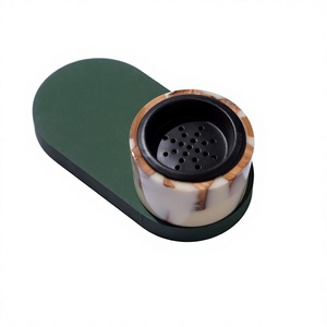 Heritage Majlis Crown Epoxy Resin and Acacia Wood Bukhoor Burner Handcrafted Luxury Oud Holder for Festive <b>Home</b> Styling - Product Image 1