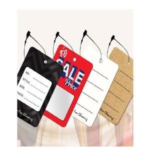 Étiquettes suspendues en papier imprimé avec ficelle pour vêtements, accessoires et marquage d'informations sur les articles, pour l'identification des produits de mode. - Product Image 5