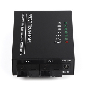 100M 2 Fiber 4 RJ45 <strong>Single</strong> <strong>Mode</strong> <strong>Single</strong> Fiber Optical <strong>Switch</strong> Media Converter for Video Surveillance Fiber Optic Transceiver - Product Image 4