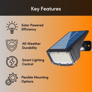 Luces Solares LED para Exteriores, Impermeables, con 3 Modos de Iluminación, Focos Solares para Jardín - Product Image 2