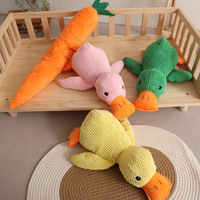 Jouet en peluche pour chien de grande taille, résistant aux morsures, avec son de canard de dessin animé