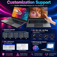 Nouvel ordinateur portable à écran tactile FHD IPS de 15,6 pouces, livraison rapide, Intel I7 8550U intégré, 12 Go de RAM, SSD en option, Windows 11 Pro, interfaces riches