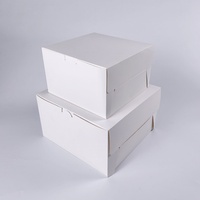 Boîtes à gâteaux Sunshine de 10 pouces en carton blanc gaufré avec fenêtre, en matériaux recyclés, avec couvercles pour gâteaux à étages, mariages et anniversaires