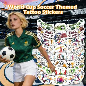 Autocollants de tatouage temporaire pour le visage, étanches et résistants à la transpiration, non toxiques, pour les fans de la Coupe de football 2026 - Product Image 5