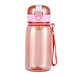 Botol air minum anak-anak plastik portabel, botol air 400ML untuk olahraga Fitness, cangkir minum rumah kantor, peralatan minum dengan tali - Product Image 2