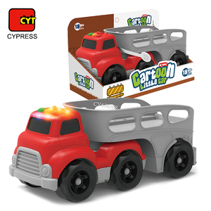 Venta caliente inercia coche de juguete rueda libre coche transporte remolque camión de transporte con luz y música coche juguetes para niños - Product Image 1