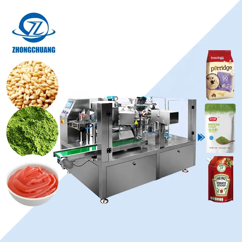 Wheat Flour Chilli Powder Automatic Spices Packaging Curry Stand Up Pouch Envasadora Doypack Packing Machine