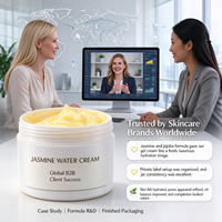 Crème hydratante éclaircissante et équilibrante à l'eau de jasmin, huile de jojoba et bêta-glucane, gel hydratant éclatant, marque privée, fabrication usine