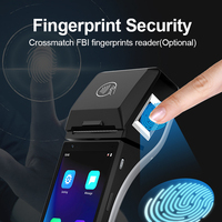 Terminal de Pago Móvil con Pantalla Táctil Sin Contacto, Dispositivo Táctil Android POS con Escáner de Código de Barras para Pedidos Z500