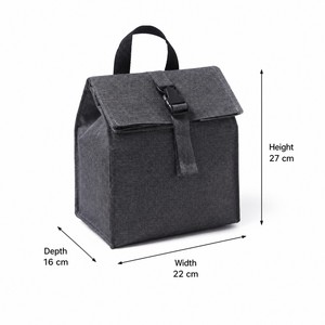 Sac isotherme portable en polyester Oxford 20L avec impression personnalisée, design étanche, idéal pour les déjeuners des étudiants et des travailleurs - Product Image 2