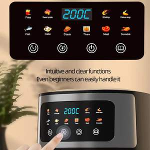 Cuisinière multifonction 6L avec friteuse à <span class=keywords><strong>air</strong></span> et four combinés, avec porte transparente, pour la cantine du personnel hôtelier et l'utilisation à domicile - Product Image 4