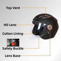 Casques de moto demi-face en PP, vente en gros, personnalisables avec logo, fabrication sur mesure