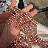 Perles d'eau douce naturelles de qualité AA, forme pomme de terre, couleurs bonbon, 4,5-5 mm, semi-finies, 38 cm, perles pour la fabrication de bijoux DIY