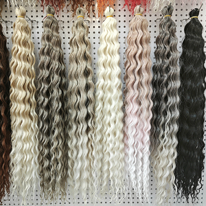 חם מוכר רוסי 22 אינץ 'ארוך crochet צמות אריאל שיער סינתטי ariel curl האוקיינוס גל הצתה שיער ariel curl - Product Image 1