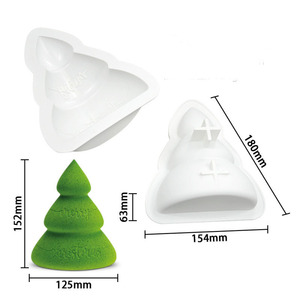 Moule en silicone 3D pour arbre de Noël, grand moule à pâtisserie à 8 cavités pour mousse, gelée, <span class=keywords><strong>chocolat</strong></span>, glaçons, fabrication de bombes de <span class=keywords><strong>bain</strong></span> - Product Image 4