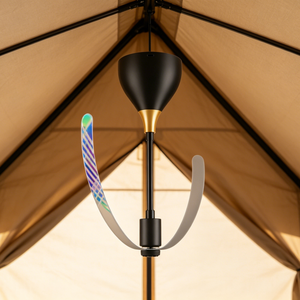 Ventilateur anti-mouches portable à pales souples et silencieux, prêt à être expédié, avec crochet de suspension et base de support pour le camping, les pique-niques et les barbecues - Product Image 5