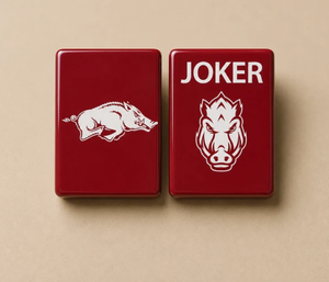 Moderno Juego de Mahjong Americano de Acrílico Portátil con Temática de los Razorbacks de la Universidad de Arkansas (Preventa) - Product Image 2