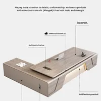 Ensemble de chaises de bureau modulaires peintes Tiroirs Président Directeur de la chambre Lumière Luxe Haut de gamme Sensation Superviseur
