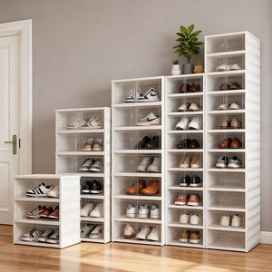 Moderno Zapatero Plegable con Doble Puerta, Ecológico, para la Entrada del Hogar - Product Image 5