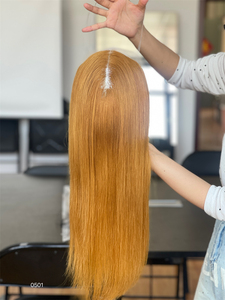 Extensions de cheveux naturels Remy européens 13A, lisses et soyeux, 16 pouces, avec dentelle transparente et filet diamant, pour femmes, effet naturel - Product Image 3