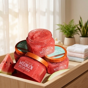 Watermelon Ice <strong>Cream</strong> Sugar Salt Body Scrub|Shea Butter Glycerin Deep Exfoliating Scrub|Cleanses for Soft Smooth Healthy Skin ODM - Product Image 1