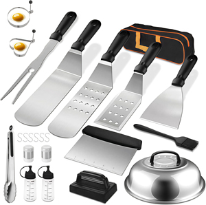 Kit d'accessoires pour plaque de cuisson plate et spatule de <span class=keywords><strong>barbecue</strong></span>, avec couvercle pour brosser les aliments, pour <span class=keywords><strong>barbecue</strong></span> en plein air, camping, pique-niques, Blackstone, Camp <span class=keywords><strong>Chef</strong></span> - Product Image 4
