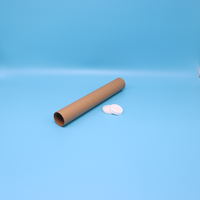 Tube d'expédition en papier kraft personnalisé avec bouchons, emballage en vrac, tubes ronds en carton pour impressions d'art, cartes, plans
